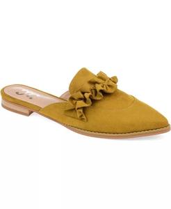 Женские мюли Kessie Ruffle с острым носком без застежек Journee Collection, зеленый