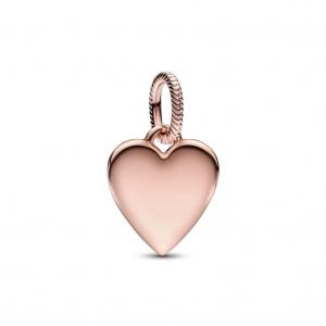 Кулон Pandora Engravable Heart Tag Pendant, покрытие - розовое золото
