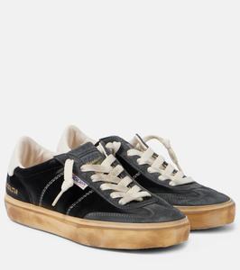 Кроссовки из велюра с отделкой из замши Soul Star Golden Goose, Dark Grey/ Milk