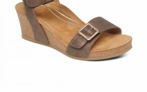 Женские мюли Lexa Quarter Strap Wedge в бронзовом цвете Aetrex, бронзовый