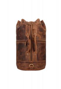 Винтажный кожаный рюкзак 48 см Green Burry, коричневый