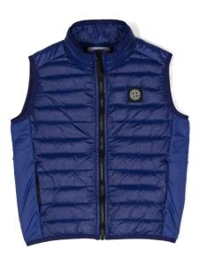Stone Island Junior жилет с логотипом Compass, синий