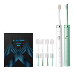 Электрическая зубная щетка водонепроницаемые с мягкой щетиной полностью автоматические перезаряжаемые семейные PT1701 POREE, изумруд