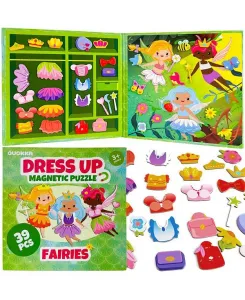 Магнитные куклы-наряды для девочек и мальчиков с 35 магнитными деталями для детей 3-5 лет Quokka, fairytale