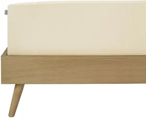 Простыня Schiesser "Джесси из 100% хлопка", для матрасов высотой до 22 см, СДЕЛАНО В ЗЕЛЕНОМ цвете от OEKO-TEX 150х200 см, 1 шт., цвет Creme