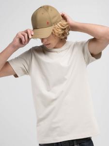 Футболка свободного кроя из плотного хлопкового трикотажа с логотипом.