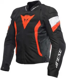 Мужская мотоциклетная куртка Dainese Avro 5 Tex с защитой плеч (1 шт.), Black/Fluo Red/White