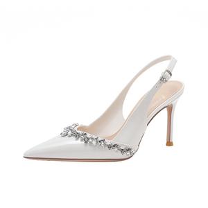 Squinting Home Белые женские туфли на тонком каблуке 8 см, цвет White