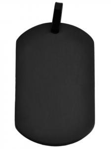 Adeliás Подвеска унисекс из нержавеющей стали, черная