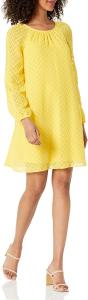 Женское платье-трапеция с длинными рукавами от Tommy Hilfiger, Fresh Mango