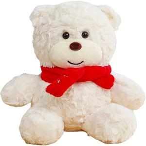 Плюшевая кукла милый медвежонок с шарфом-сердечком высота 25cm/35cm/50cm Mr. Toy, Ecru