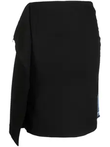 Джинсовая юбка асимметричного кроя Mm6 Maison Margiela, синий