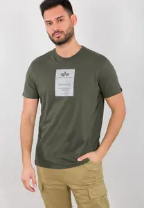 Футболка Alpha Industries " Alpha Industries Мужская - Футболки со светоотражающей этикеткой T ", оливковый