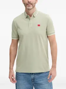 Рубашка-поло с вышитым логотипом HUGO, зеленый