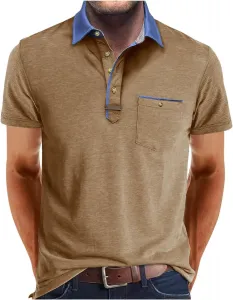 Мужская летняя поло с воротником и влагоотводящая футболка для гольфа