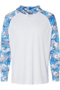 Футболка с капюшоном Paragon Tortuga Extreme Performance, цвет white/ blue mist camo