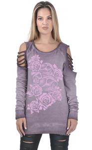 Рубашка с длинными рукавами Rock Rebel by EMP, фиолетовый