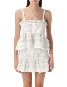 Легкий топ из хлопкового вуаля Isabel Marant Étoile, белый