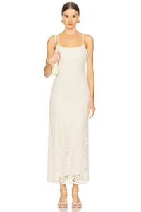 Adoni вязаное миди-платье Bardot, light beige