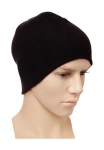 Шапка бини в мелкую резинку Normani, черный