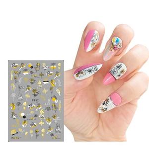 Наклейки для украшения ногтей, цветочные узоры, розы B-152, Frezarkowo