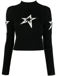 Джемпер фактурной вязки с логотипом Perfect Moment, черный