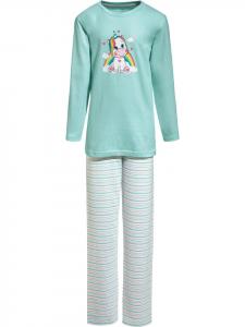 Erwin Müller Детская пижама из трикотажа мятного цвета