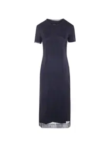 Платье с прозрачными вставками Simone Rocha, синий