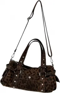 Женская мягкая сумка-тоут, сумки с верхней ручкой, портфели, сумки через плечо, модные сумки с леопардовым принтом, сумки-мессенджеры.