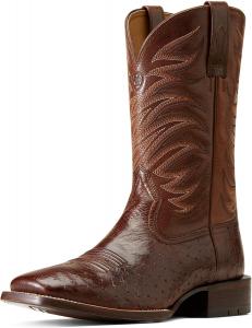 Мужские вестерн-бутсы Ariat Badlands, Dark Tabac Smooth Quill Ostritch