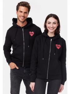 Smiler. Толстовка с капюшоном, улыбка, черного цвета