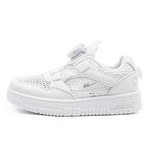 Износостойкие дышащие низкие детские скейтбордические кроссовки Kids WARRIOR, белый