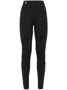 Philipp Plein легинсы с кристаллами, черный
