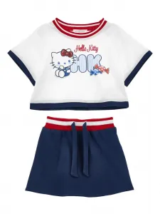 Плиссированная юбка с отделкой в полоску из коллаборации с Hello Kitty Monnalisa, синий