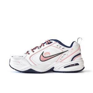 Nike Кроссовки Air Monarch 4 с защитой от скольжения, износостойкие, низкие, массивные, унисекс, белые, розовые