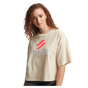 Футболка Superdry Code Sl Stacked Apq Boxy, оранжевый