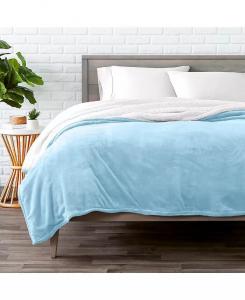 Флисовое одеяло из шерпы Bare Home, синий