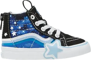 Кроссовки Sk8-Hi Zip Toddler 'Glow Galaxy Black', черный