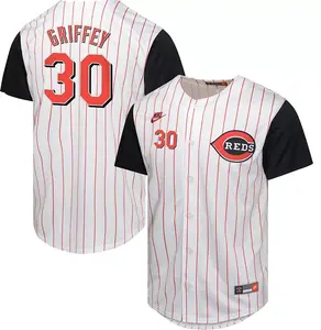 Джерси Nike Youth Cincinnati Reds Ken Griffey Jr. # 30 White Cooperstown Limited Vapor