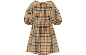 Детское платье Burberry Kids, цвет Brown