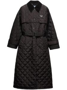 Prada парка с логотипом, черный