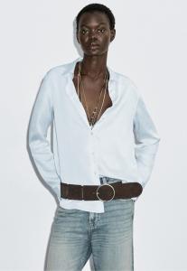 Блуза Massimo Dutti FLOWING LONG SLEEVE, Blue