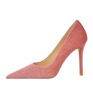 QITUMAUL Стройные каблуки на высоком каблуке для женщин - розовые [Высота каблука 10 см], цвет Pink[Heel Height 10cm]