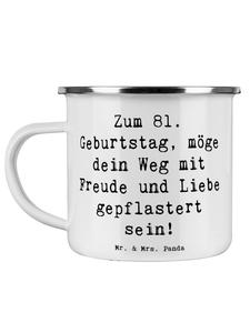 Кофейная кружка с надписью 81-й день рождения, белая Mr. & Mrs. Panda