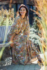 Туника Fatface Danni Prairie с узором пейсли Fat Face, зеленый