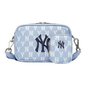 Сумка через плечо унисекс из коллекции Monogram MLB, Дымка сине-белая + подарочный пакет