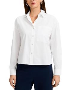 Марина Растягивающаяся Рубашка Foxcroft, белый