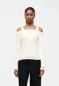 Футболка с длинными рукавами и открытыми плечами с логотипом Gap, New Off White