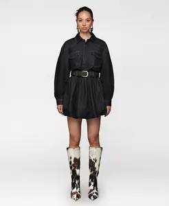 Женское платье-рубашка с длинным рукавом и воротником Avec Les Filles