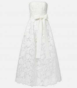 Платье из вышитого тюля Elie Saab, Powder White